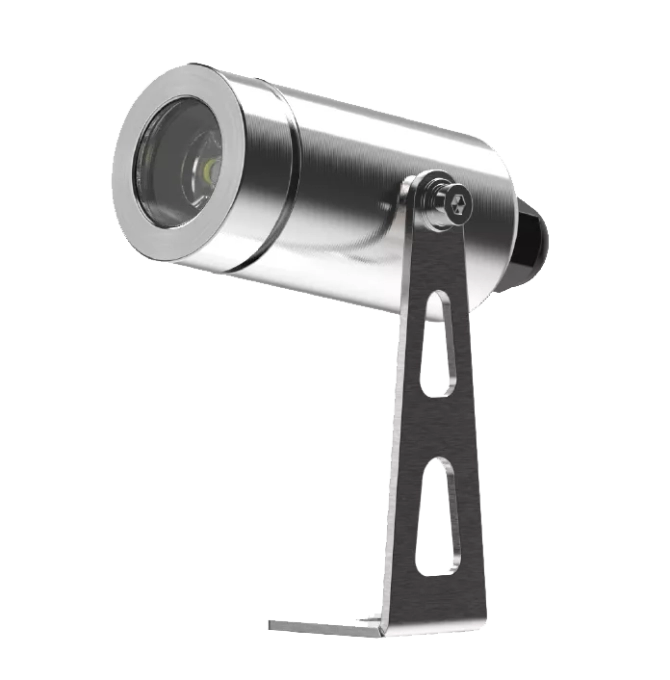 Projetor Powerlume Subaquático 3 watts IP68 12V Inox e Acrílico Bivolt Ø34x94x73mm PSA3W