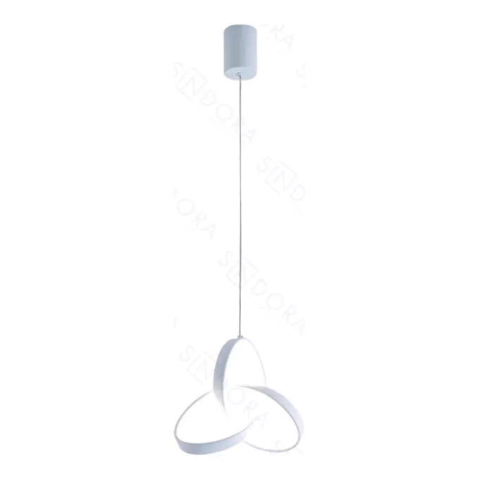 Pendente Sindora 20 watts 3000K Metal Branco Silicone Ø200mm QD05308
