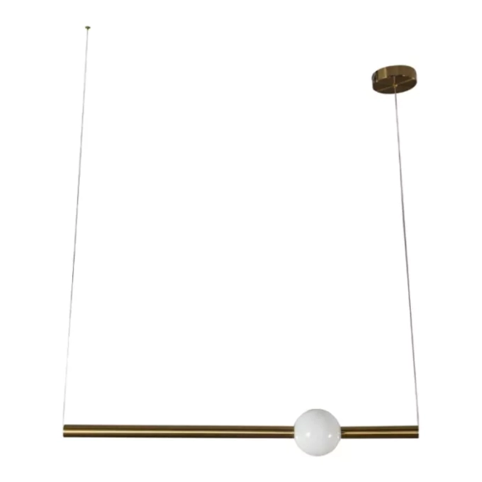 Pendente +Luz Tube Metal e Vidro Bronze 3,6 watts 2700K Ø35x900mm PE-105/90.27BRO