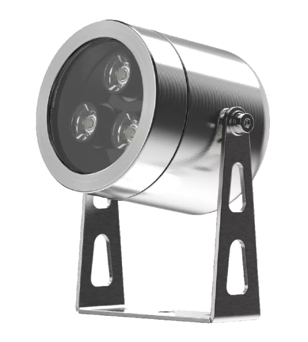 Projetor Powerlume Subaquático 9 watts IP68 12V Inox e Acrílico Bivolt Ø65x91x73mm PSA9W