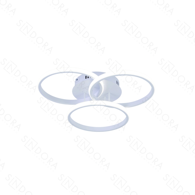 Plafon Sindora Metal e Silicone Branco 45 watts 3000K/4000K/6000K 460x100mm QX05331