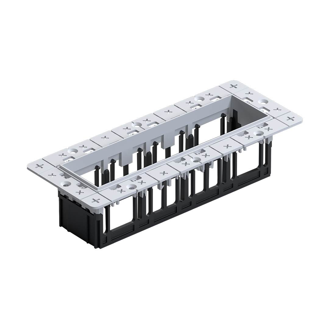 Moldura Embutir para Tap No-Frame Quadruplo Nordecor Branco 221x88x55mm 6683