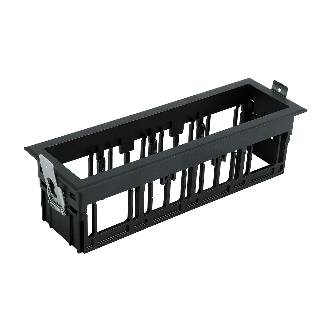 Moldura Embutir para Tap Quadruplo Nordecor Preto 197x64x55mm 6679