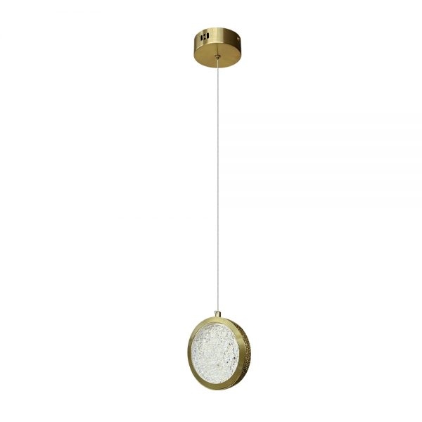 Pendente +Luz Orion Metal e Acrílico Bronze 7 watts 3000K Ø150mm PE-183/7.15BRO