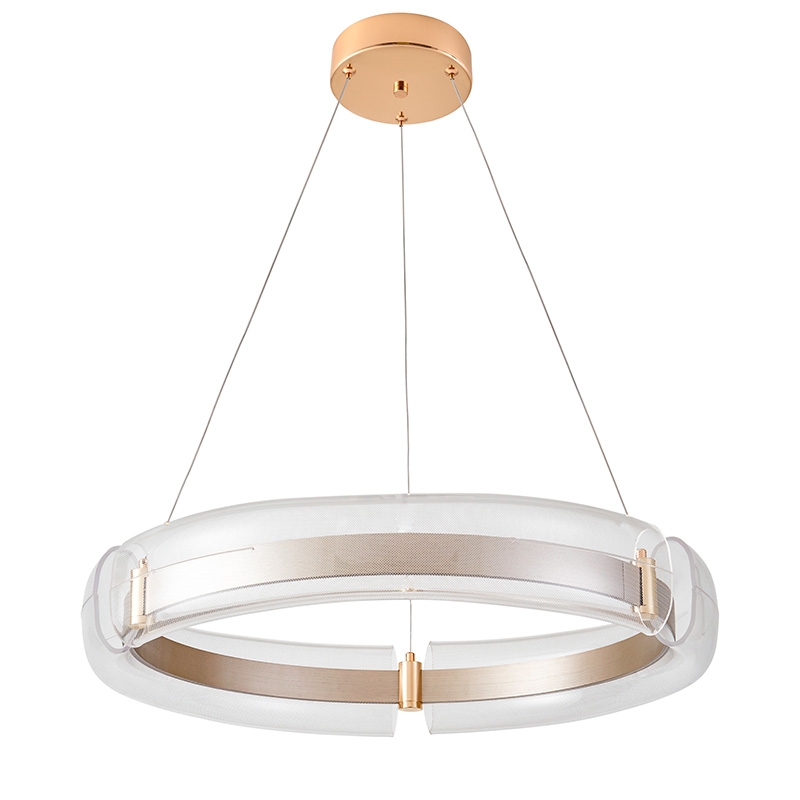 Pendente Nordecor Dalen 80 watts 2700K Ouro Brilho Ø800mm 2960