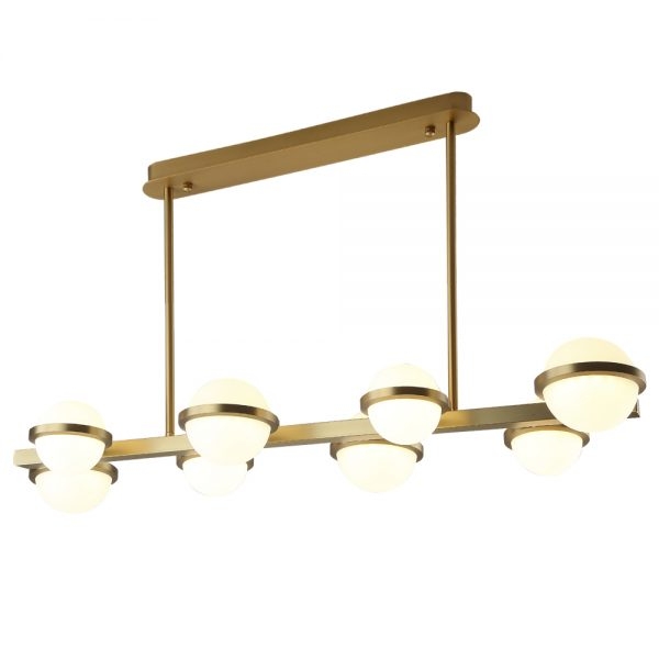 Pendente +Luz Pallina Metal e Acrílico Bronze 28 watts 3000K 1000x340x710mm PE-144/28.100BRO