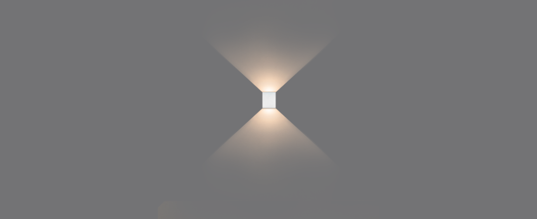 Arandela Stella Wall Plus Branco 2 Fachos Abertos Policarbonato 10 watts 3000K 90°|90° IP65 STL22734BR/30