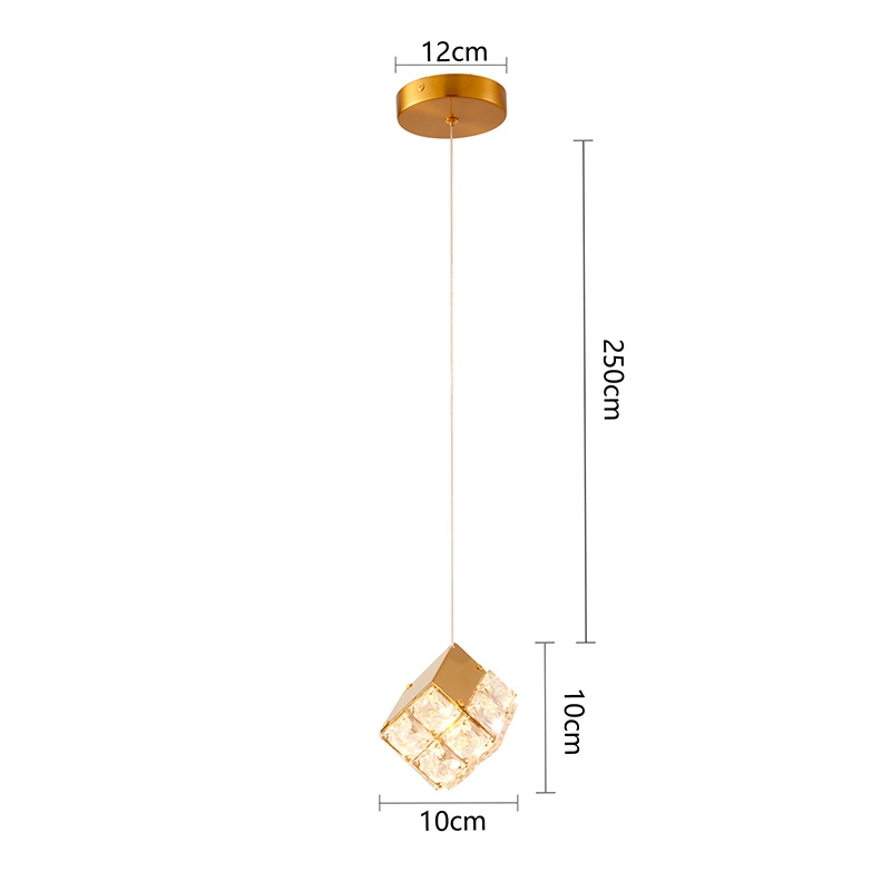 Pendente Nordecor Lavi 8 watts 3000K Dourado 100x100mm 2961