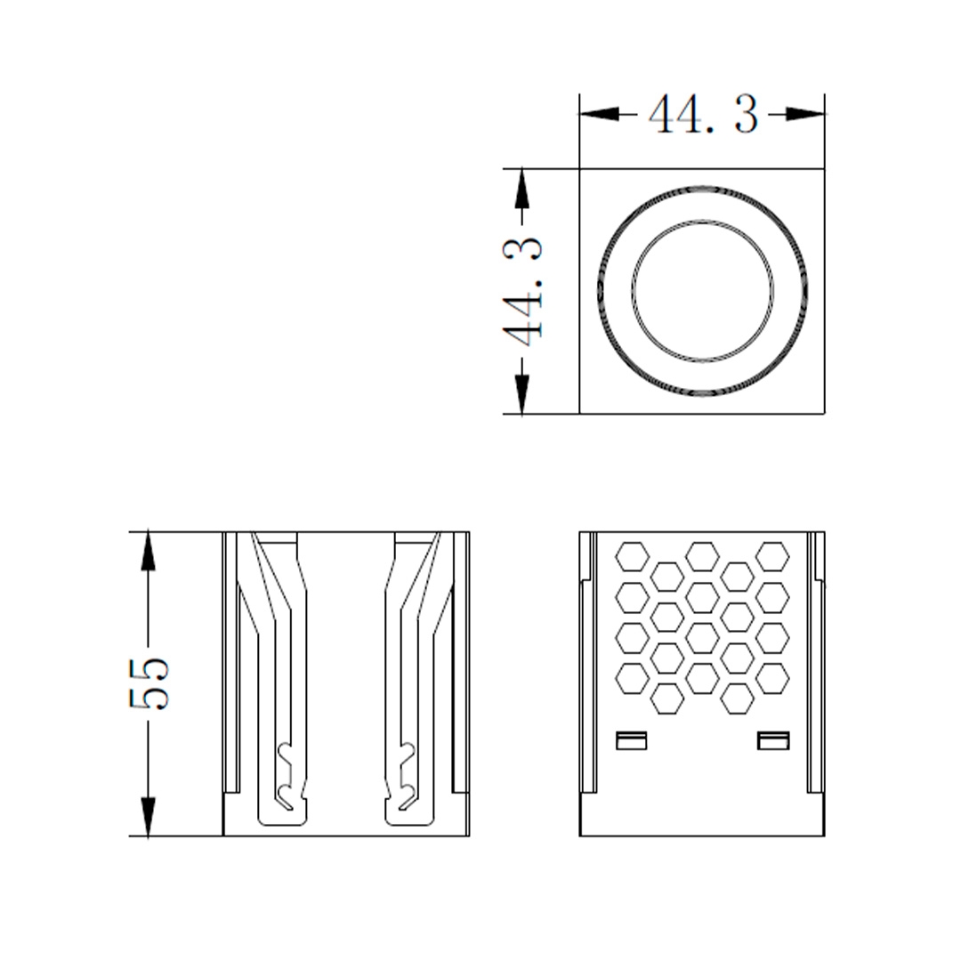 Módulo Dowlight Led Embutido Nordecor Tap 5 watts 2700K 24° Preto IRC90 Bivolt 44,3x44,3x55mm 6671
