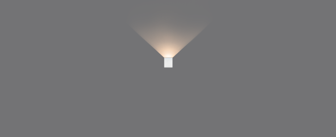 Arandela Stella Wall Plus Branco 1 Facho Aberto Policarbonato 5 watts 3000K 90° IP65 STL22733BR/30