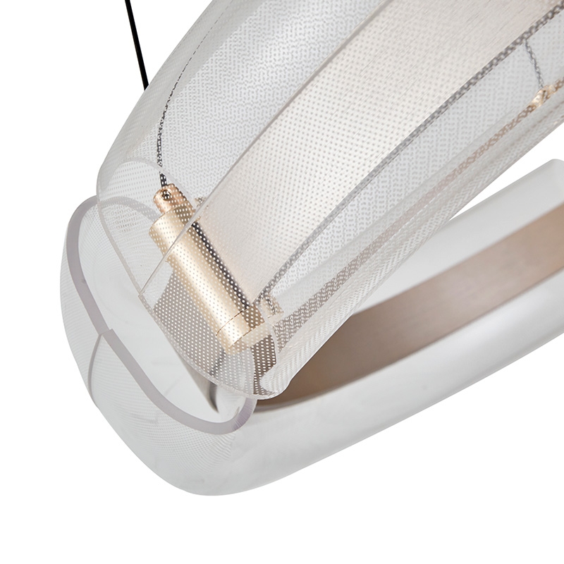 Pendente Nordecor Dalen 80 watts 2700K Ouro Brilho Ø800mm 2960