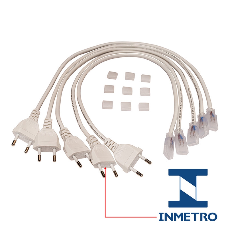Conector para Fita de LED IP65 Siliconada Nordecor 8A 8mm (7183/7184/7185/7186/7187/7188) Kit com 5 Unidades 7189