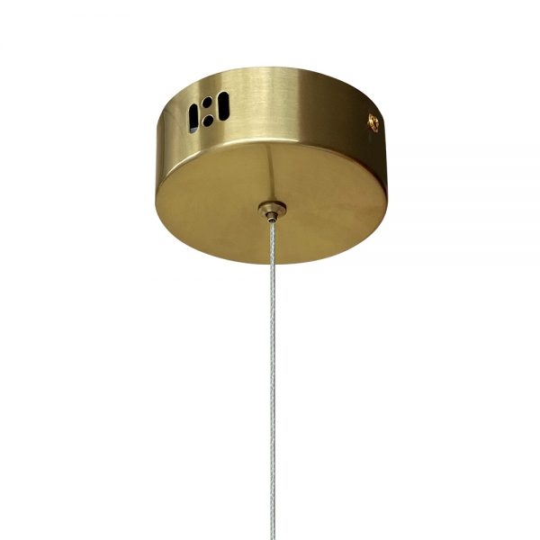 Pendente +Luz Orion Metal e Acrílico Bronze 7 watts 3000K Ø150mm PE-183/7.15BRO
