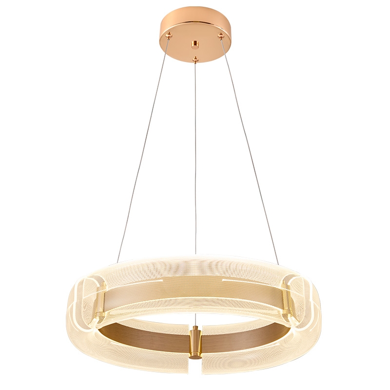 Pendente Nordecor Dalen 60 watts 2700K Ouro Brilho Ø600mm 2959