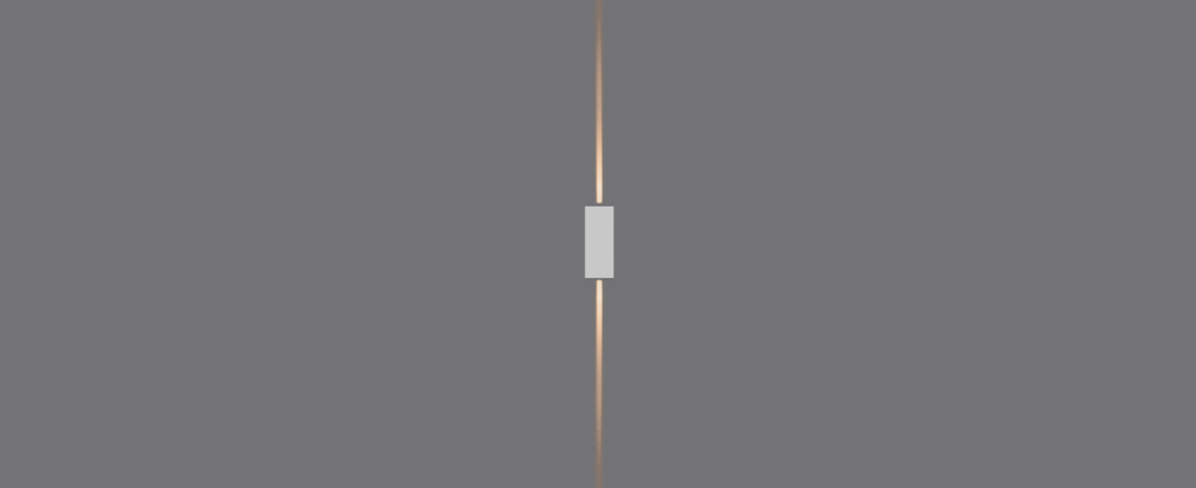 Arandela Stella Wall Max Branco Alumínio 2 Fachos Fechados 15 watts 3000K 4°|4° IP65 STL22738BR/30