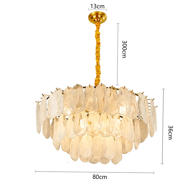 Pendente Nordecor Velle 8L E14 Dourado Fosco Ø800mm 2951