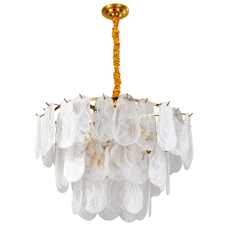 Pendente Nordecor Velle 8L E14 Dourado Fosco Ø600mm 2950