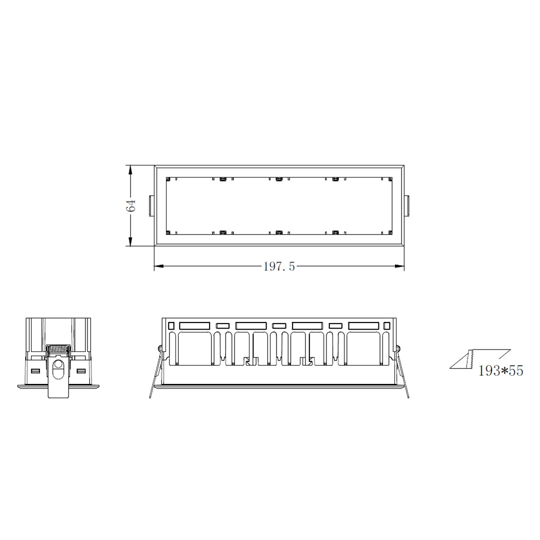 Moldura Embutir para Tap Quadruplo Nordecor Branco 197x64x55mm 6678