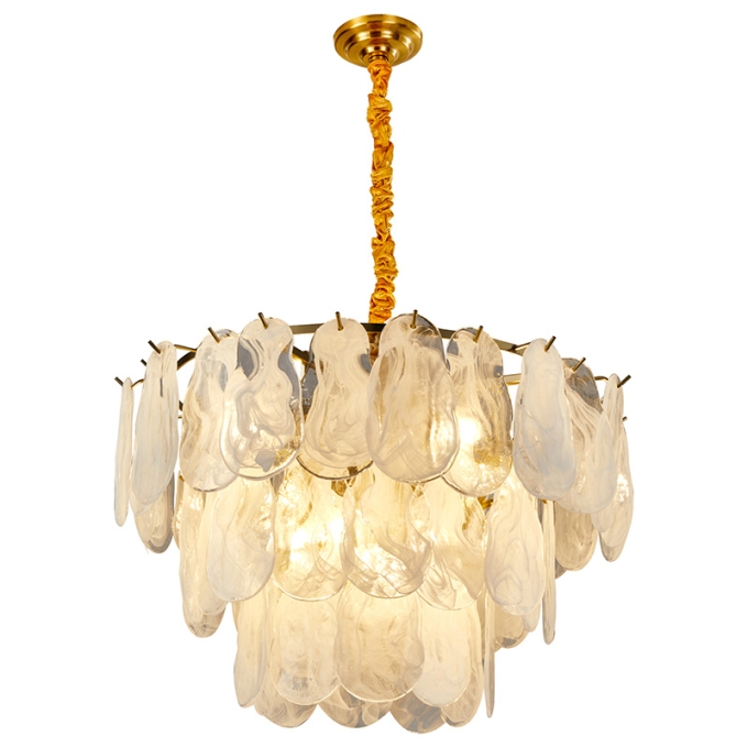Pendente Nordecor Velle 8L E14 Dourado Fosco Ø600mm 2950