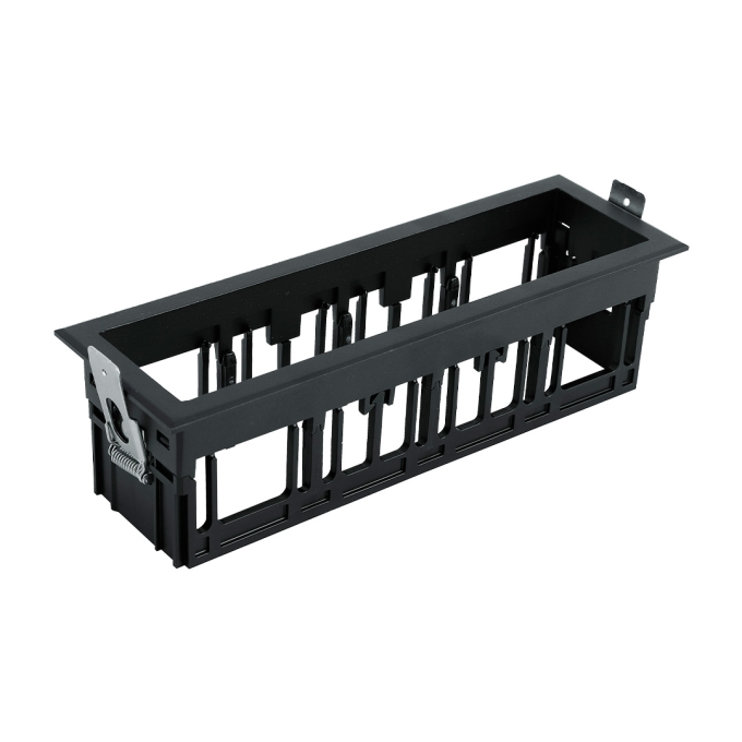 Moldura Embutir para Tap Quadruplo Nordecor Preto 197x64x55mm 6679
