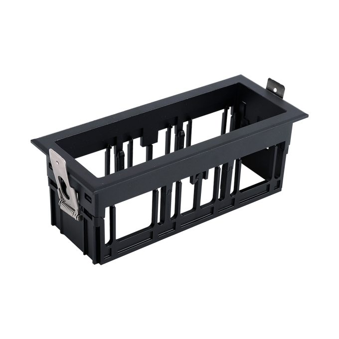 Moldura Embutir para Tap Triplo Nordecor Preto 153x64x55mm 6677