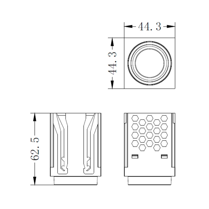 Módulo Dowlight Led Embutido Nordecor Tap Redondo 5 watts 2700K 24° Branco IRC90 Bivolt 44,3x44,3x62,5mm 6666