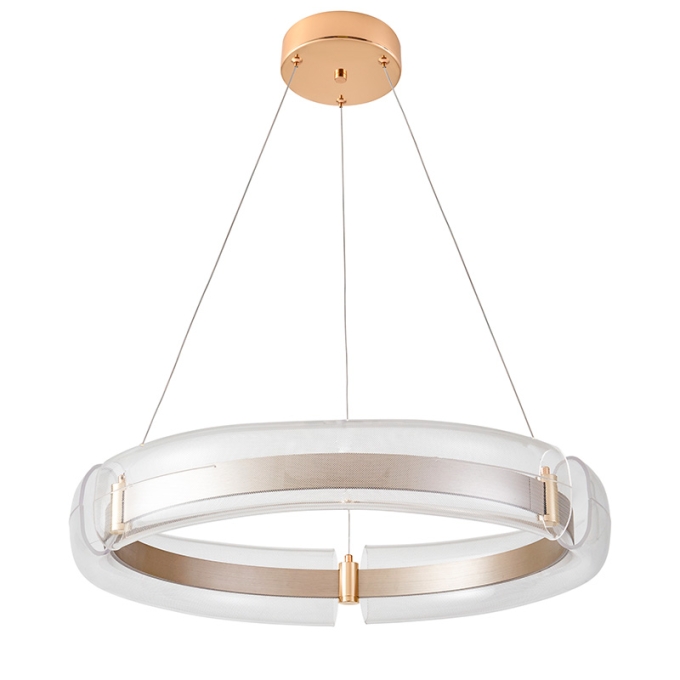 Pendente Nordecor Dalen 80 watts 2700K Ouro Brilho Ø800mm 2960