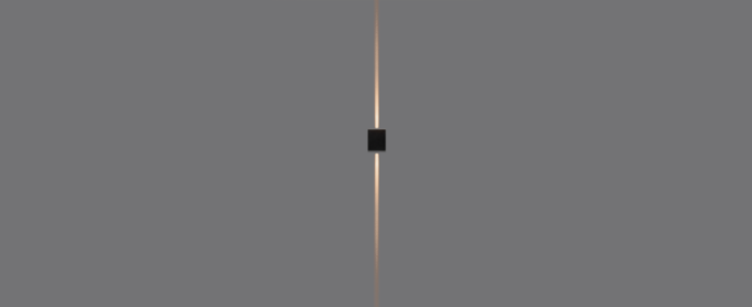 Arandela Stella Wall Plus Preto 2 Fachos Fechados Policarbonato 10 watts 3000K 2°|2° IP65 STL22735PTO/30