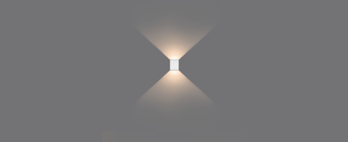 Arandela Stella Wall Plus Branco 2 Fachos Abertos Policarbonato 10 watts 3000K 90°|90° IP65 STL22734BR/30