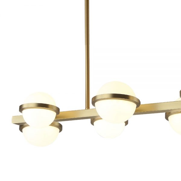 Pendente +Luz Pallina Metal e Acrílico Bronze 28 watts 3000K 1000x340x710mm PE-144/28.100BRO
