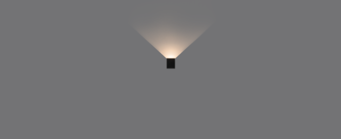 Arandela Stella Wall Plus Preto 1 Facho Aberto Policarbonato 5 watts 3000K 90° IP65 STL22733PTO/30