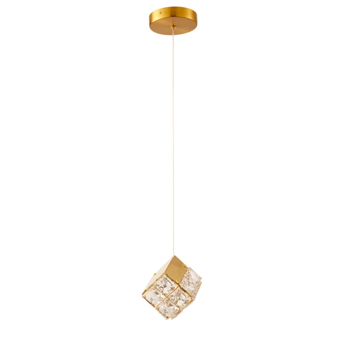 Pendente Nordecor Lavi 8 watts 3000K Dourado 100x100mm 2961