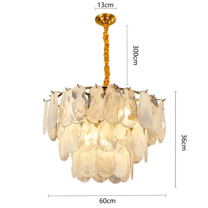 Pendente Nordecor Velle 8L E14 Dourado Fosco Ø600mm 2950