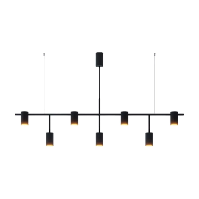 Pendente Montare Lyra 7L Dicroica MR16 1400x100x400mm 301140
