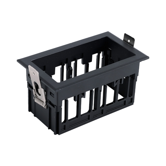 Moldura Embutir para Tap Duplo Nordecor Preto 108x64x55mm 6675