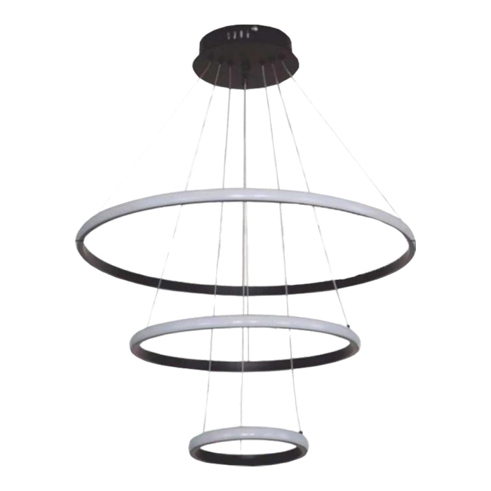 Pendente Astraled Led Mintaka Preto 59 watts 3000K Ø600mm PL-9806
