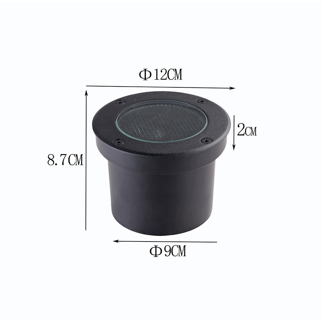 Embutido de Solo Nordecor Venna 15 watts 12° 3000K IP67 Preto Bivolt Ø120x87mm 6419