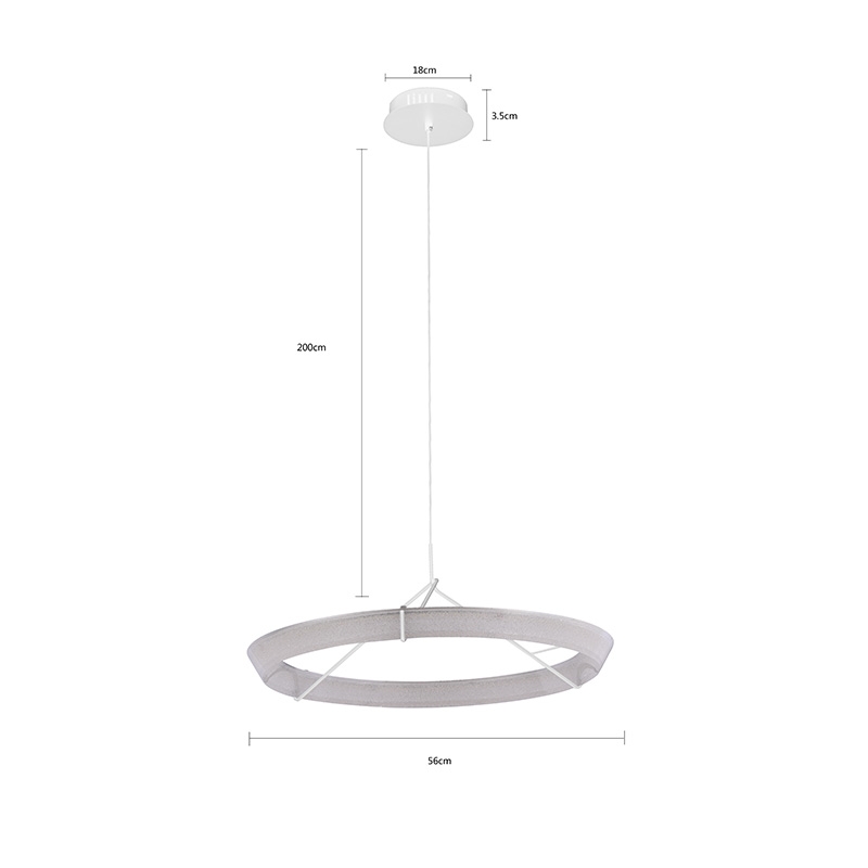Pendente Nordecor Gise 28 watts 3000K Branco Ø560mm 2869