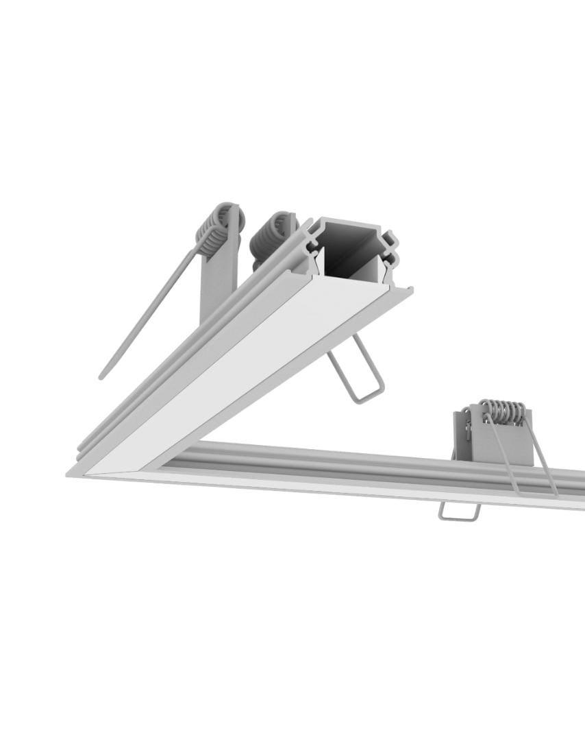 Perfil Embutido Newline Fi15 Slim Curva Direita/Esquerda 250x250x30mm SCPE13000
