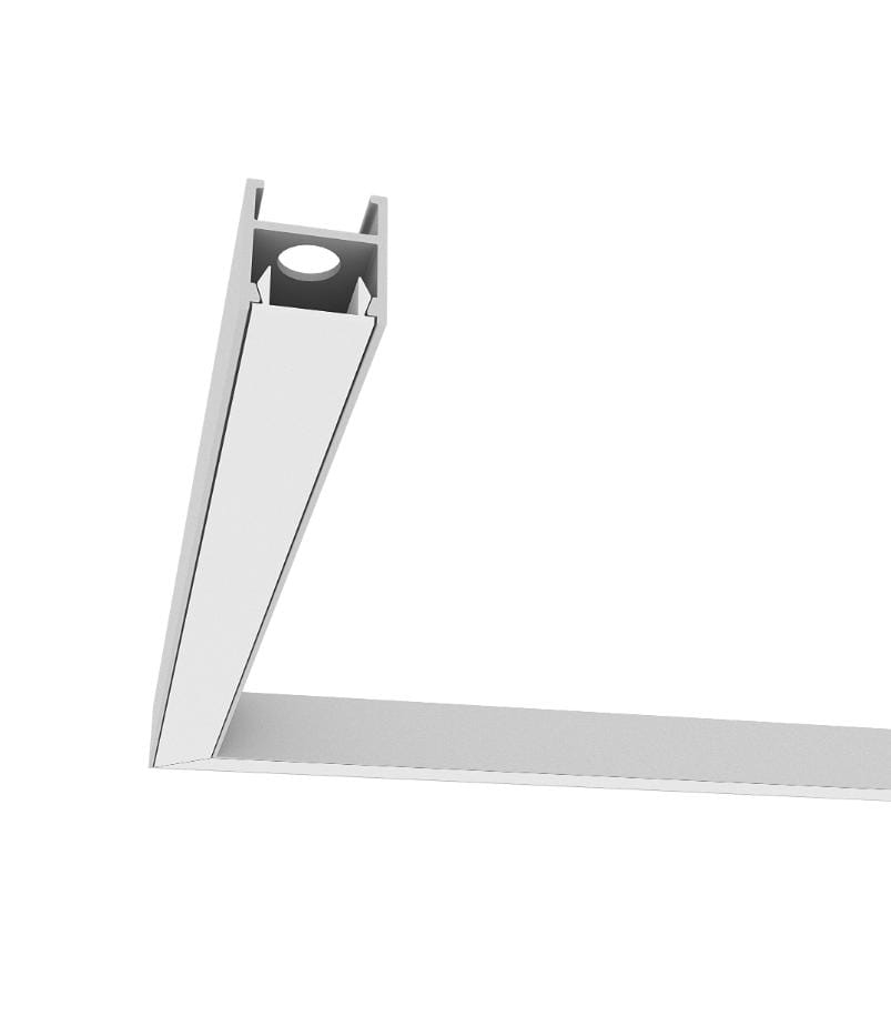 Perfil Sobrepor Newline Fit15 para Fita de Led Curva Direita/Esquerda 250x250x20mm SCPS15000