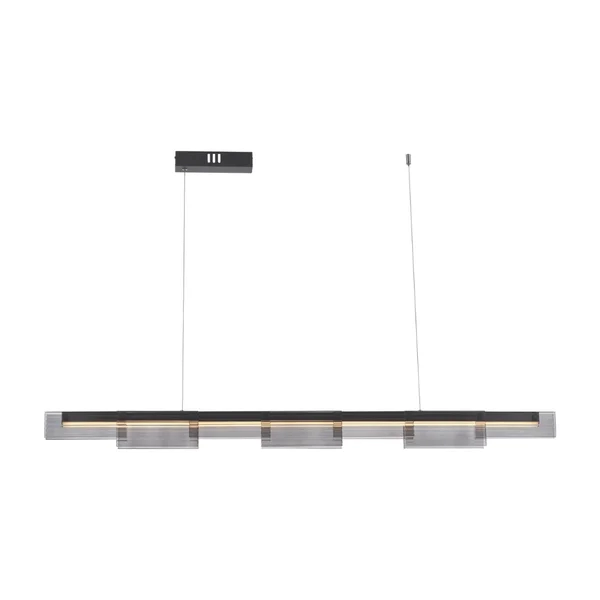 Pendente Astraled Led Kraz Preto e Fumê 48 watts 3000K 1280mm PT-1031