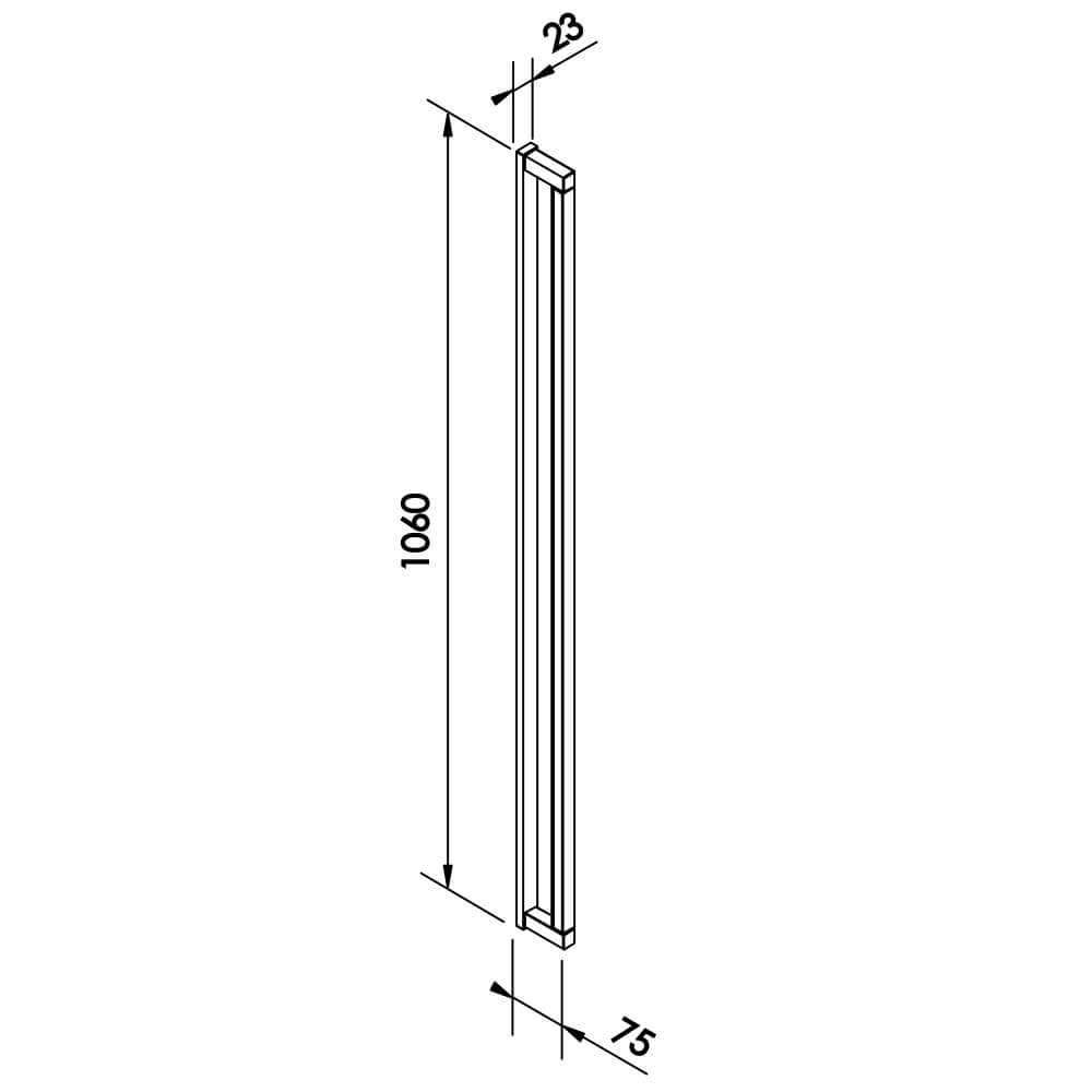 Arandela Newline Fit15 Direcionável 20 watts 3000K 23x75x1060mm AR15005LED