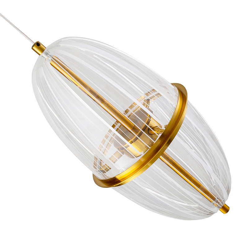 Pendente Nordecor Miza Oli 12 watts 2700K Ouro Brilho Ø160x350mm 2955