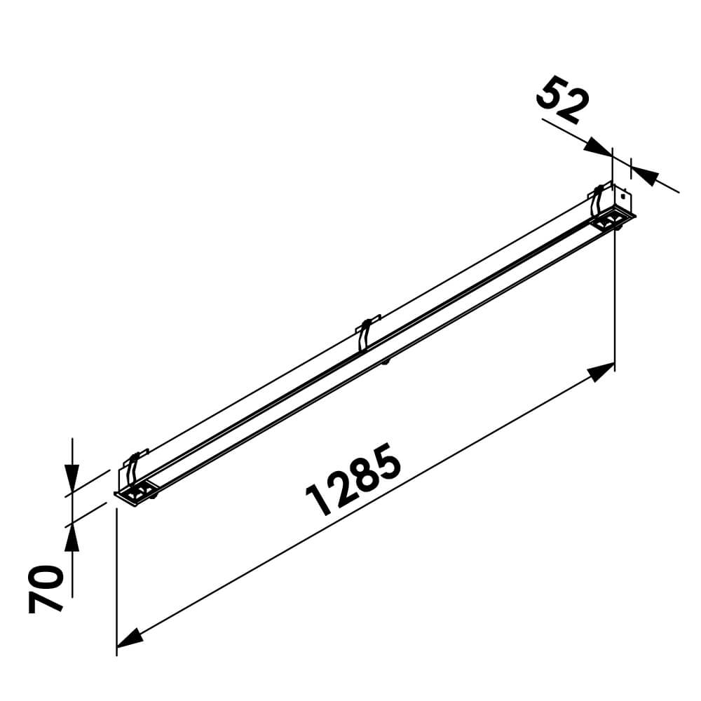 Embutido Newline Fit40 4 Focos 10° 57,4 watts 1285x52x70mm EM40006LED