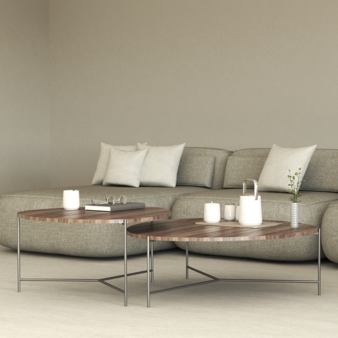 Mesa de Centro Accord Clean Ø800x430mm F1037