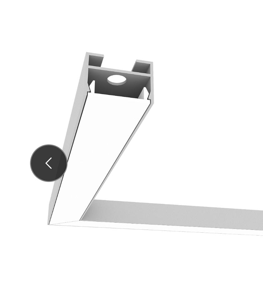 Perfil Sobrepor Newline Fit25 para Fita de Led Curva Direita/Esquerda 250x250x20mm SCPS25000