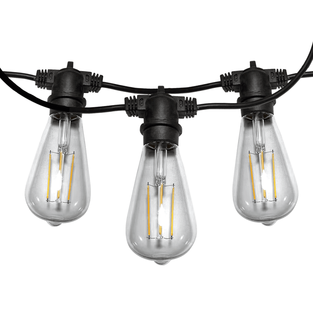 Cordão/Varal de Luz Pix Preto IP65 5 Metros e 10 Soquetes E27 Bivolt 36506509