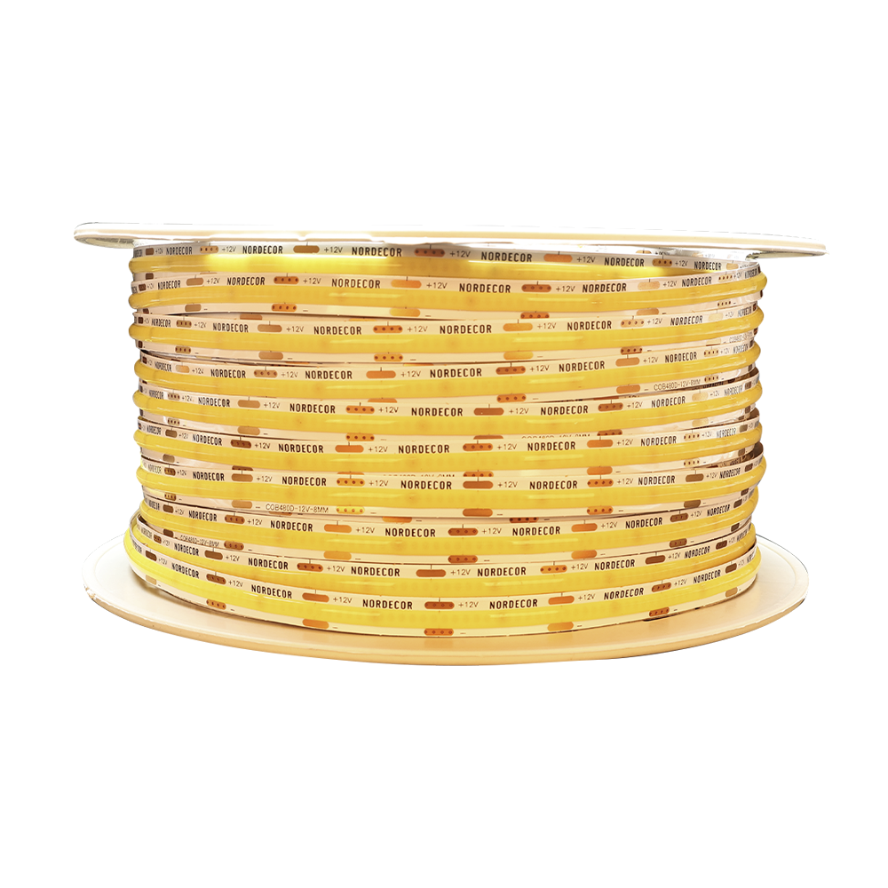 Fita LED Nordecor Cob 8w/mt 480 leds/mt IP20 8mm 12V 4000K (Rolo 50 metros) 7349