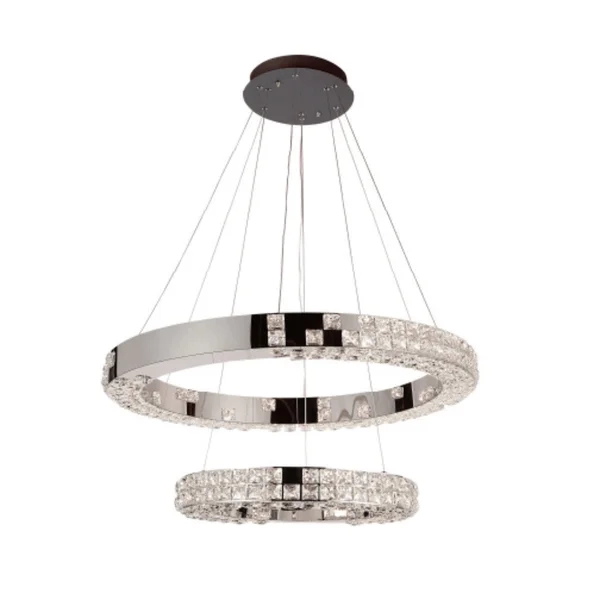 Pendente Astraled Led Zephy Inox Brilho 84 watts Multicolor 500x800mm PT-1073