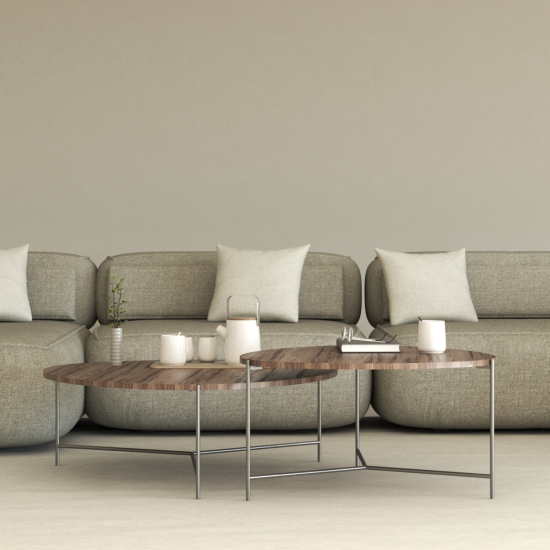 Mesa de Centro Accord Clean Ø1000x430mm F1039
